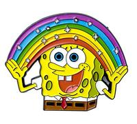 Zen Monkey Studios - 'Imagination!' - Spongebob Squarepants Unisex Collectible Pin - Yellow Enamel