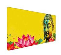 Zen Mouse Pad Flower Large Mouse Mat 80 x 40cm Desk Mat Large Non-Slip Rubber Base-Smooth Cloth Surface, Durable Stitched Edges Desk Pad for Gaming, Office, Computer Keyboard Accessories (Zen) 55358s