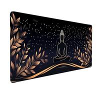 Zen Mouse Pad Large 1200x600x3mm, Black Gaming Mouse Pad Waterproof Desk Mat with 3MM Stitched Edges, Non-Slip Rubber Base Mousepad Computer Accessories for Gaming, PC, Office, Home, Gifts -lsy260349