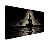 Zen Mouse Pad Large 90x40cm, Black Gaming Mouse Pad Waterproof Desk Mat with 3MM Stitched Edges, Non-Slip Rubber Base Mousepad Computer Accessories for Gaming, PC, Office, Home, Gifts -lsy2603BQ