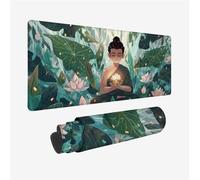 Zen Mouse Pat 700x300x3mm Large Gaming Mouse Mat Lotus XXL Mouse Pad with Non-Slip Base, Extended Large Size Mouse Pads, Keyboard Desk Pad with Water Resist Surface for Desk Keyboard Decor, Gifts