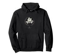 Zen Mu Nothingness Kanji Calligraphy Brush Stroke Pullover Hoodie