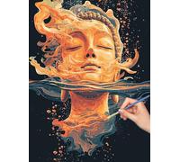 Zen Paint by Numbers for Adults, DIY Paint by Numbers Statue without Frame, Painting by Number for Adults Beginners, Canvas Kits with Brushes, for Home Wall Decor, Gifts for Women, 50x70cm, -8204