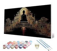 Zen Paint by Numbers for Adults, Paint by Numbers Landscape Pattern Design Painting Kits, Acrylic Painting Kit with Brushes Adult Crafts for Room Decor, Wall Art, Gifts for Women 12X24Inch -hcw25074P