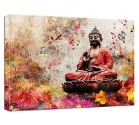 Zen Paint by Numbers for Adults, Paint by Numbers Stone Statue DIY Canvas Oil Painting Kit for Beginner Art Crafts, with 3 Brushes Acrylic Paint for Home Wall Decor, Gifts 16x20Inch/40x50cm, Model859