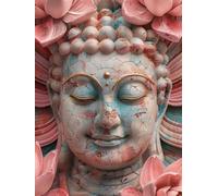 Zen Paint by Numbers for Adults, Painting by Numbers for Adults Statue, DIY Adult Crafts Acrylic Pigment Drawing Kit with Brushes, Hobbies for Women, Home Wall Decor, Gifts for Women 20x26 in 4-7690