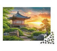 Zen Palace 1000 Piece Jigsaw Puzzles for Adults Featuring Artistic Design Centenary Jigsaws Japanese Pavilion As Dementia Friendly Activities for Concentration Games 70x50cm/1000pcs