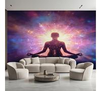 Zen Photo Wallpaper, Spiritual Meditation Yoga Wallpaper Mural, 366x254cm Wall Paper for Bedroom Living Room, Non-Woven Wall Mural Room Decor EL&D65
