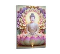 Zen Poster Buddha on The Throne Decorative Painting Canvas Art Picture 12x18inch(30x45cm)