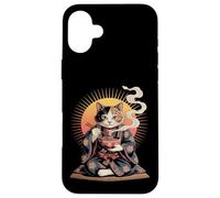 Zen Ramen Cat Kimono Bowl Vintage Japanese Case for iPhone 16 Plus