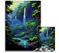 Zen Retro Green Forest Jigsaw Puzzles for Adults 1000 Difficult Puzzles for Adults for Home Decor Ideal Christmas & New Year Gift for Teenagers 1000 PCS(75x50cm)