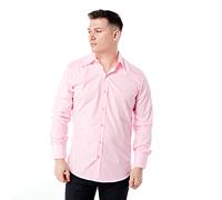 Zen Retro Mens Large Collar 70s Shirt Pink L