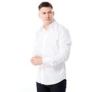 Zen Retro Mens Large Collar 70s Shirt White XL