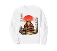 Zen Samurai Frog Japanese Red Sun Art Sweatshirt
