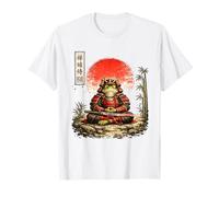 Zen Samurai Frog Japanese Red Sun Art T-Shirt