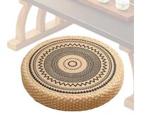 Zen Sitting Mat: Woven Grass Pad, Bohemian Floor Accessory, Sturdy Decorative Piece for Apartment, Lasting Tea Relaxation In Terrace Studio |