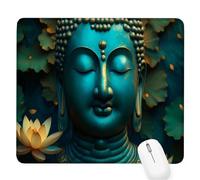 Zen Small Mouse Mat 12.60×10.24×0.12 in,2026 New Year Gaming Mousepad Flower Mini Desk Pad with Non-Slip Base and Stitched Edge,for Wireless Mouse,Laptop,Office Home,Washable,Roll-up,Gift Men D-634