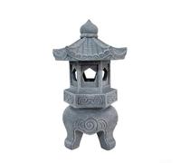 Zen Solar Pagoda Lantern for Front Yard, Backyard, or Sidewalk Placement with Autonomous Solar Charging and Elegant Eastern-Inspired Form (Fireplace lights)