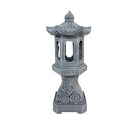 Zen Solar Pagoda Lantern for Front Yard, Backyard, or Sidewalk Placement with Autonomous Solar Charging and Elegant Eastern-Inspired Form (City lights)