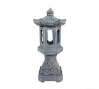 Zen Solar Pagoda Lantern for Patio Lighting Needs Featuring Daytime Energy Absorption and Nighttime Soft Glow for Ambient (City lights)