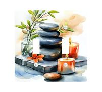 Zen Spa Light Switch Cover Plates/Outlet Covers, Calm Candle Stones for Relaxing Wall Accents, Thermoplastic Wall Plates, Standard Size Double Toggle