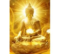 Zen Statues Paint by Numbers for Adults with Frame, Large Paint by Number Canvas Kits, DIY Color Oil Painting Acrylic Paints with Brushes, Hobbies for Adults Women, Home Wall Decor 20x30cm J8-887