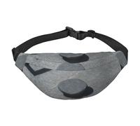 Zen Stone Adjustable Belt Hip Bum Bag Fashion Water Resistant Hiking Waist Bag for Traveling Casual Running Hiking Cycling, Black, One Size