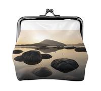 Zen Stone - Print Women's Compact Coin Purse with Lock Waterproof for Travel Gifts