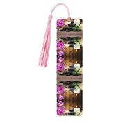 Zen Stone Print Wooden Bookmark Bookmarks with Tassels Book Marks for Reading Hardcover Books Notebooks