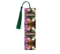 Zen Stone Print Wooden Bookmark Bookmarks with Tassels Book Marks for Reading Hardcover Books Notebooks