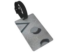 Zen Stone Printed Small Luggage Tags Portable Bag ID Holders with Adjustable Strap for Travel Gear