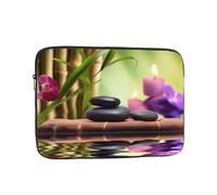 Zen Stones and Bamboo Laptop Sleeve Bag 13 Inch, Waterproof Shockproof Laptop Case Bag Computer Skin Bags Lightweight Tablet Carrying Case