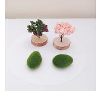 ZEN&TAO Miniature Desktop Zen Garden Accessories, DIY Zen Garden Fairy Garden Miniatures, Japanese Gift Idea, Terrarium, Dollhouse, Bonsai Decorative Craft Kit (4 Items - Option A)