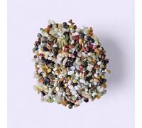 ZEN&TAO Natural Polished Stone Chips - Green Jade & Gravel Mix - 3-6mm Tumbled Small Stones for Potted Plants, Succulent Soil Topper, Vase Filler, Fairy Garden & Indoor Décor (800, Grams)