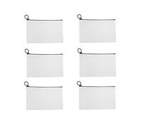 ZEN&TAO NUTFORD Canvas Purse Pouch Bag, 12oz Canvas, Vintage Zip Design, for Money Coin Accessories Holder or DIY Craft, for Women Men Kids (Large-Six-Pack), White, 01BS