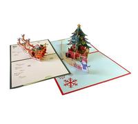 ZEN&TAO Premium Quality Pop Up Christmas Card 3D Greeting Card for Family, Friends, Businesses, Teachers (Dual Pack (A+B))