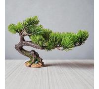 ZEN&TAO Realistic Looking Artificial Bonsai Pine Tree, Decorative Indoor Plant, Flat Base Suitable for Various Surfaces and Pots and DIY Projects