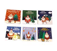 ZEN&TAO Value Pack of 6 Christmas Greeting Card Various Christmas Themes for Family, Friends, Businesses, Teachers (A)