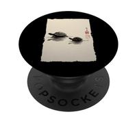Zen Turtles Japanese Ink Painting Vintage Turtle Lover Gift PopSockets Adhesive PopGrip