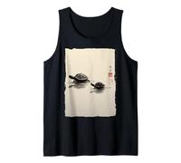 Zen Turtles Japanese Ink Painting Vintage Turtle Lover Gift Tank Top
