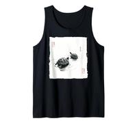 Zen Turtles Japanese Sumi-e Ink Wash Painting Harmony Tank Top
