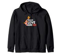 Zen Vibes and Koi Passion Calm Pond Lifestyle Zip Hoodie