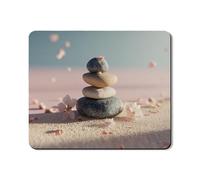 Zen Washer Dryer Top Protector Mat, Tranquil Stone and Blossom Design, Spring Floral Rubber Anti-slip Waterproof Washer And Dryer Mats for Laundry Room 20x24 Inch
