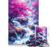 Zen Waterfall 1000 Teenager Pieces Jigsaw Puzzle Logic Practice Quiet Fun Clean Edges Festive Gift (50x75cm)