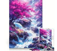 Zen Waterfall for Adults 1000 Piece Jigsaw Puzzle Sharp Recall Calm Recreation Uniform Cut Festive Present (38x52cm)