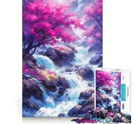 Zen Waterfall Jigsaw for Teenagers1000 Pieces Mind Skill Play Laser Cut for Flawless Fit Quiet Time Mind Exercise at Home (38x26cm)