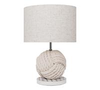 Zena - Natural Rope and White Wash Table Lamp First Choice Lighting White One Size