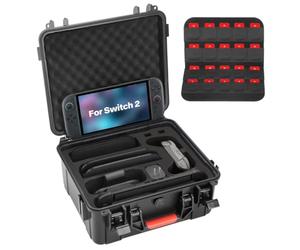 ZENACCE Hard Shell Carrying Case Compatible with Nintendo Switch 2, Travel Bag Holds Switch 2 Console, 20 Games, Dock, 2-Gen Pro Controller, Joy-con Grip, Power Adpater, and Other Accessories