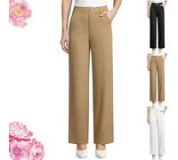 Zenacharm Pants, SoraGrace Women's Perfect Drape High Rise Pull-On Pants, for Any Occasion (Khaki,M)
