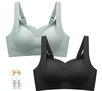 Zenailft - Supportive Wireless Lift Bra for All-Day Comfort,Lift Bra for Saggy Breasts,Bras That Hide Back Fat for Women (L(75C/80AB),2PC-G)